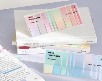 Short Index Sticky Highlighter [2types]/ Bookmark / Point Highlighter / Sticky Notes / Scrapbooking Paper / Office, School Supplies dubudumo