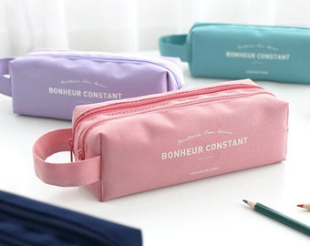 Pencil Case XL | Ver.Dual [4colors] / Pen Case / Pencil Pouch / Pen Pouch / Zipper Pouch / Makeup Bag / Makeup Pouch / School Supplies