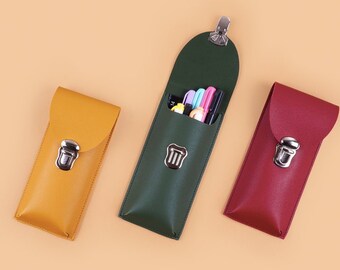 Satchel Pencil Case / Leather Pencase / Pencil Pouch / Pen Pouch / Zipper Pouch / Zipper Bag / Makeup Bag / Makeup Pouch /School Supplies