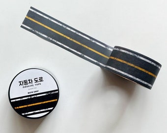 Washi Tape [Auto Straße] / Masking Tape / Scrapbooking / Dekoration / Planer Sticker / Planer Tape / Journal Bastelbedarf DIY