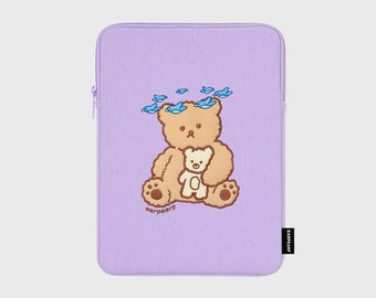 11" iPad Case [Bear Purple] / 10.5" iPad Pro Case / 11inch Tablet Case / Tablet Sleeve / Zipper Pouch iPad Cover School Office Supplies