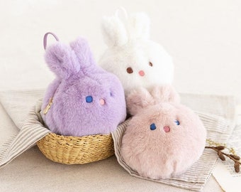 Rabbit Ball Pouch [4colors] / AirPods Pro Case, Coin Purse, Key Ring, Key Chain, Bag Accessories, Gift for Women, School Supplies