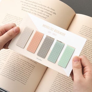 Magnetic Bookmarks [Grid Sunset] / Grid Planner Bookmark / Journal Bookmark / Bookish / Book Lover Gifts / Scrapbooking / Journalling