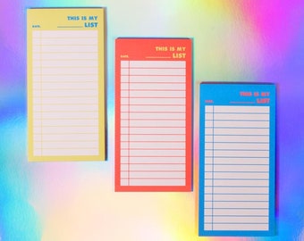 Checklist Notepad [L] / Things To Do List / Notepads / Memo pad / Sticky Notes / Scrapbooking Paper / Office Supplies / School Supplies