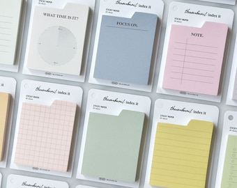 Index Sticky Notes [20types] / Bookmark Sticky Note / Notepads, Notepad, Memo Pad / Korean Stationery / Scrapbooking School Supplies