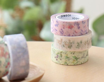 Flower Washi Tape [6types] / Masking Tape / Scrapbooking / Décoration / Planner Stickers / Planner Tape / Journal Craft Supplies DIY