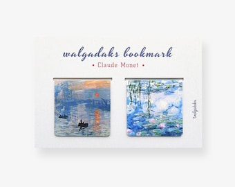 2PCS Claude Monet Magnetic Bookmarks / Planner Bookmark / Journal Bookmark / Bookish / Book Lover Gifts / Scrapbooking / Journalling