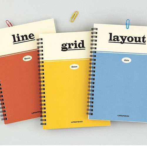 Spring Notebook S line Grid Layout Lined Notebook Grid Etsy