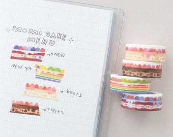 Cake Washi Tape [3types] / Ruban de masquage / Scrapbooking / Décoration / Autocollants planificateur / Ruban planificateur / Journal Craft Supplies DIY