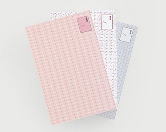 OAB Tweed Memo Pad [3colors] / Notepad / Stationery / Scrapbooking / Organize / Christmas Gift / Grid Notepad / dubudumo