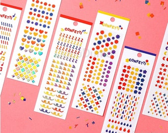 Planner Stickers [Aurora Pearl Confetti 01] / Journal Stickers / Scrapbooking / Decorative Stickers / Journal / Card Making Scrapbook
