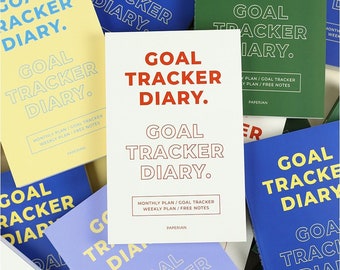 Goal Tracker Weekly Planner [5colors] / Monthly Planner / Undated Planner / Diary / Agenda / Journal / Lined Notebook / Study Planner