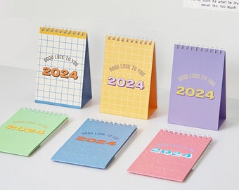 2024 Mini Desk Calendar / 2024 Calendar / Calendar 2024 / Simple Calendar /  Desk Accessories / Planner 2024 / Desk Decor dubudumo