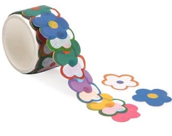 Nastro Washi con fiori Dongle / Nastro per mascheratura / Scrapbooking / Decorazione / Adesivi per pianificatore / Nastro per pianificatore / Diario Forniture artigianali fai da te