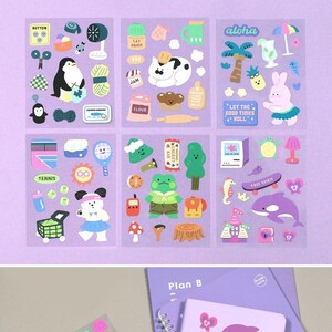 Planner Sticker Pack _ 6sheets / Planner Stickers Set / Decal Stickers / Scrapbooking / Deco Stickers / Journal / Scrapbook dubudumo