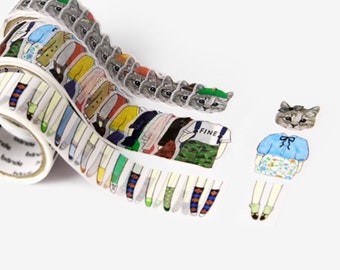 Cat Costume Washi Tape / Masking Tape / Scrapbooking / Decoration / Planner Stickers / Planner Tape / Journal Craft Supplies DIY