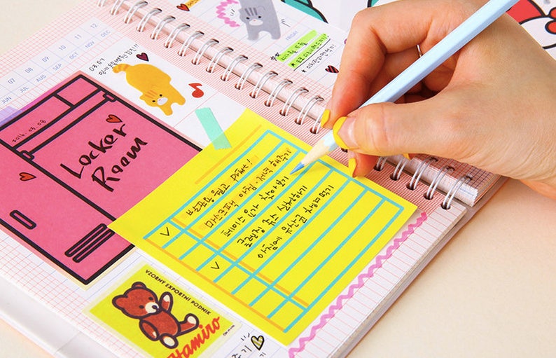 Yellow Checklist Notepad / 100sheets / Personalized Notepad / Etsy