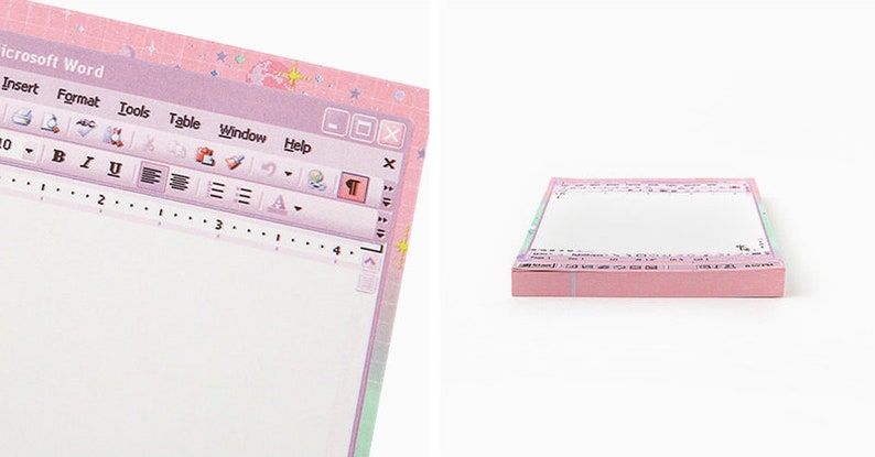 Word Violet Notepad L / Pink Notepads / Memo Pad / Stationery / Scrapbooking / Organize / Christmas Gift / Cute Notepad / Kawaii Notepad image 3