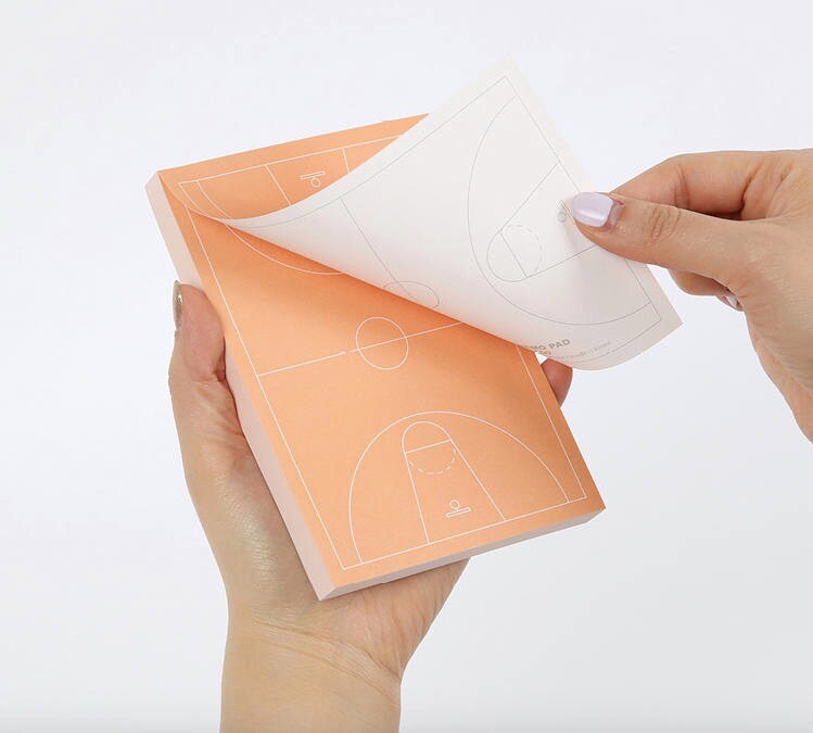 Sports Notepad Basketball / Basketball Court Memo Pad / Etsy