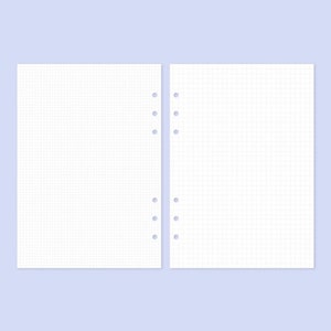 A5 6Ring Refill_Grid [2types] / Squared Manuscript Paper / Diary Organizer / Planner Refill / Organization dubudumo