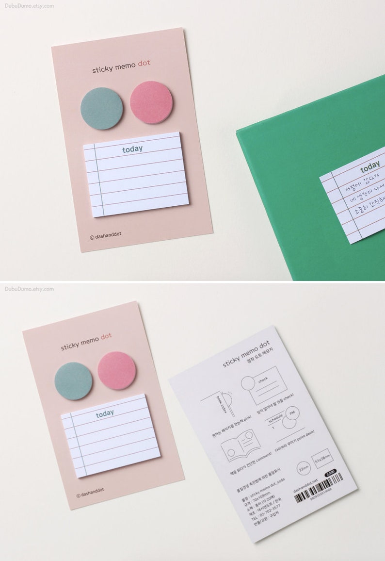 Dot Sticky Notes Ver Grid Adhesive Notepad Notepads Etsy