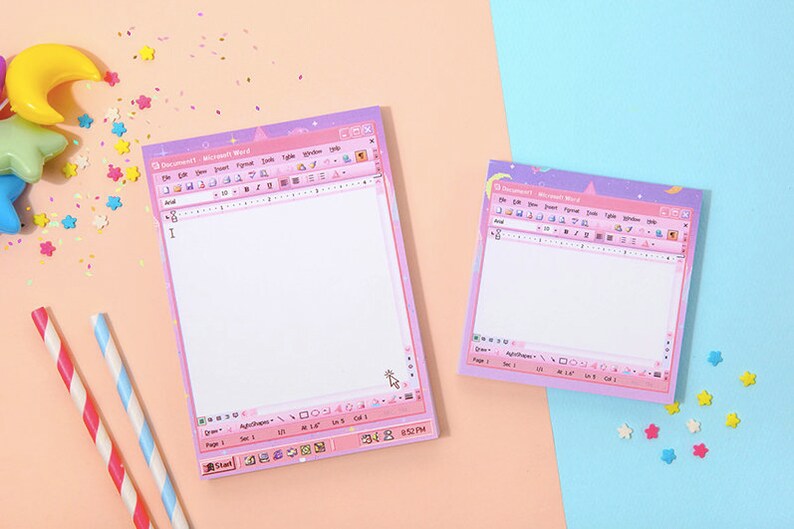 Pink Notepads Memo Pad Stationery Scrapbooking Organize Christmas Gift Cute Notepad Kawaii Notepad Word Pink Notepad L