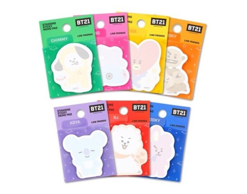 BT21 Sticky Note / BTS Notepad / Colorful Notepads / Memo Pad Etsy