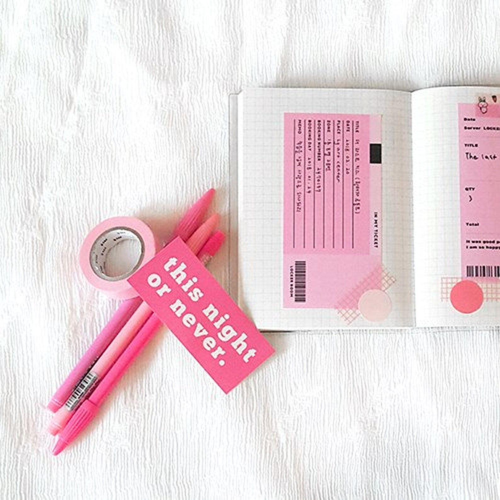 In My Ticket Notepads / Pink Memo Pad / Book Movie Voyage Etsy