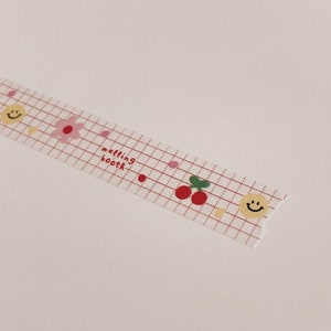 Nastro Washi Smile Cherry / Nastro per mascheratura / Scrapbooking / Decorazione / Adesivi pianificatore / Nastro pianificatore / Diario / Forniture artigianali / Fai da te immagine 6