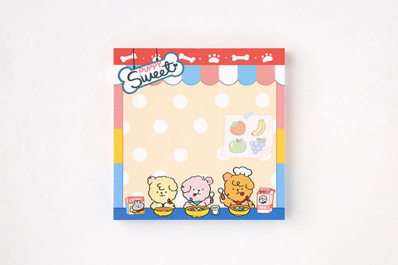 Illustration Notepads Colorful Notepad Memo Pad Scrapbooking Organize Christmas Gift Cute Kawaii Notepad School Cereal Doggy