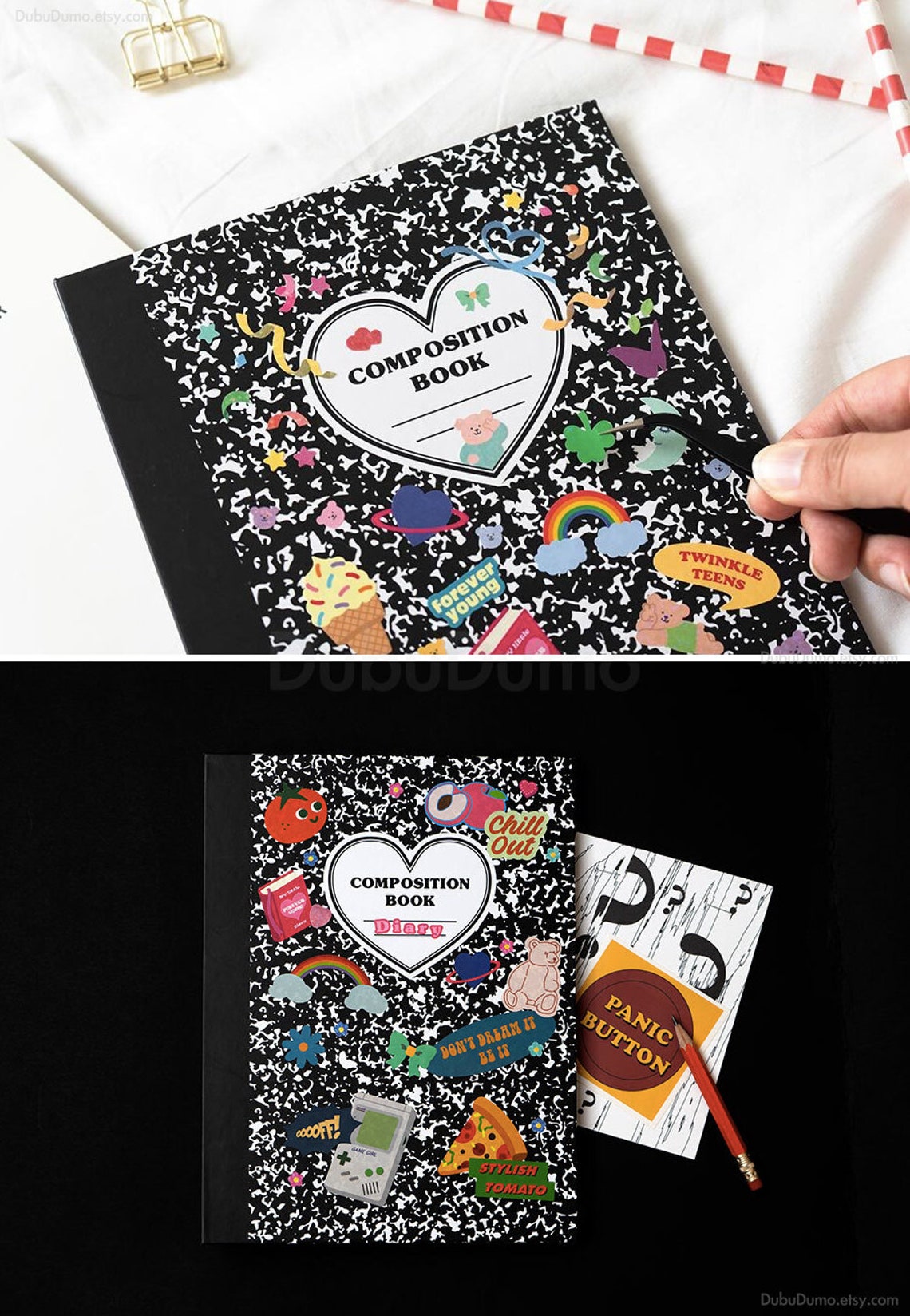 A5 Composition Hardcover Binder / 6 Ring Binder / A5 Planner Etsy