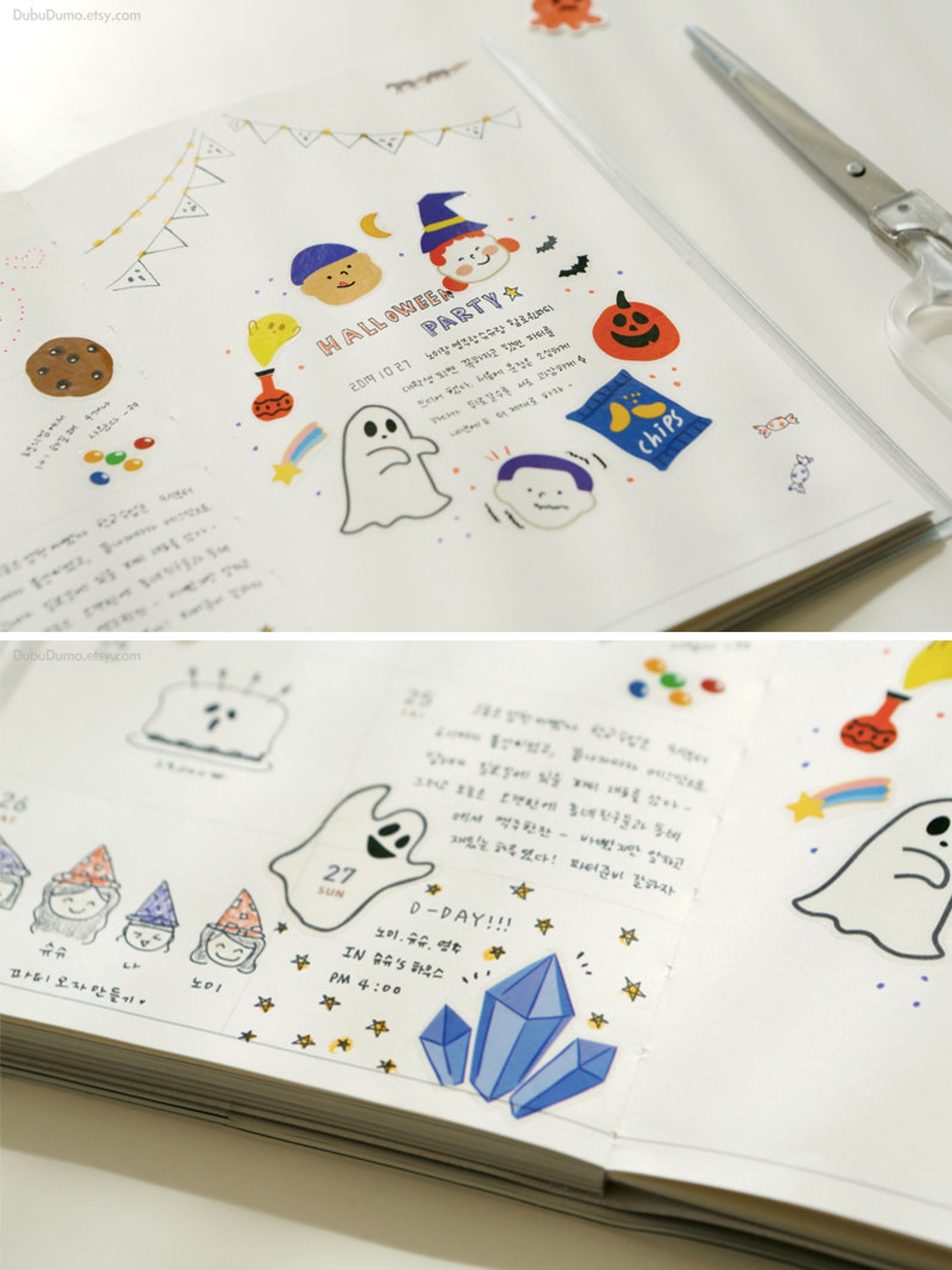 Planner Stickers 0130 / 4sheets / Uncut Stickers / Etsy