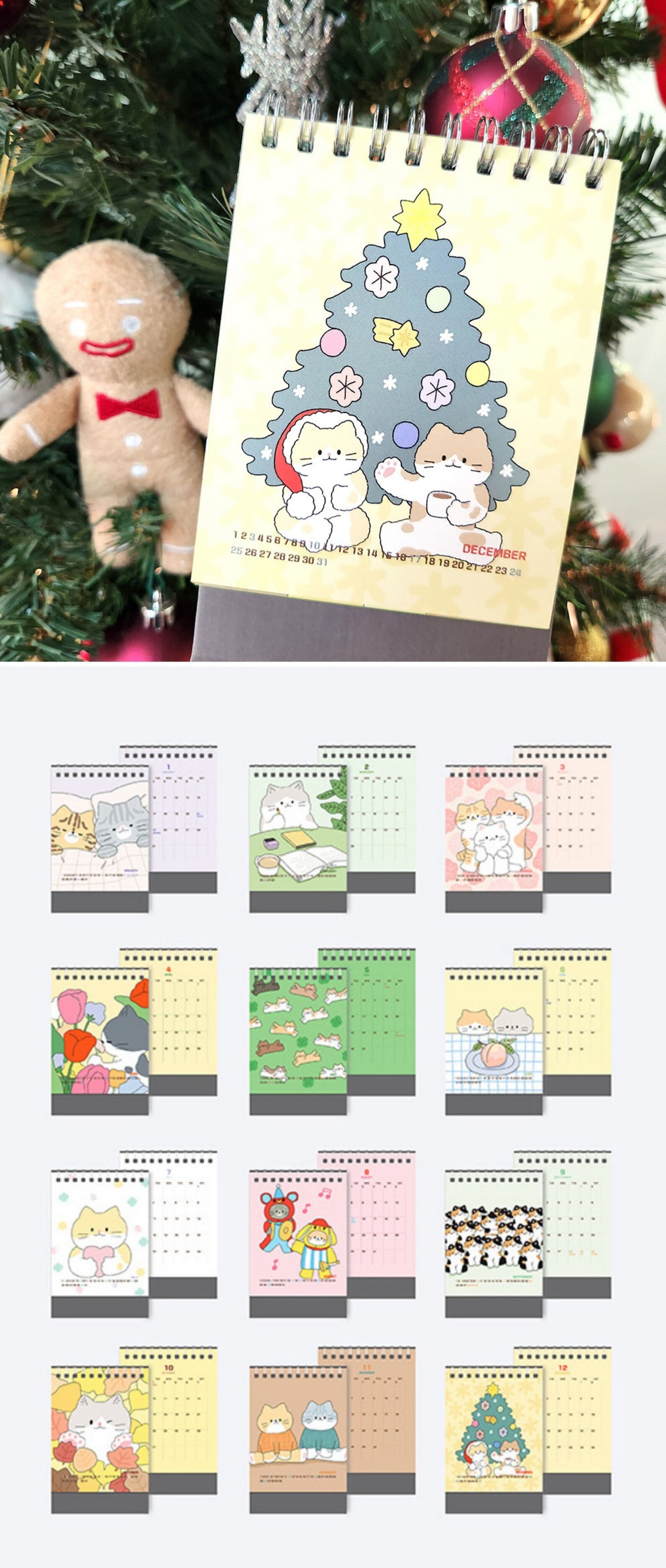 2023 Cat Desk Calendar / 2023 Desk Calendar / Simple Calendar Etsy