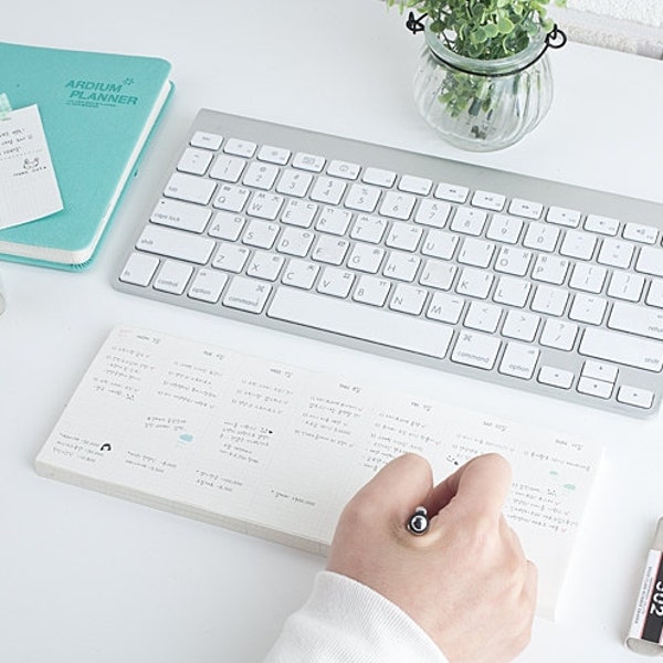 Clavier Notepad / Weekly Planner Memo Pad / 2020 Planner / Agenda / Agenda / Journal / Bullet Journal / Scrapbooking / Fournitures scolaires