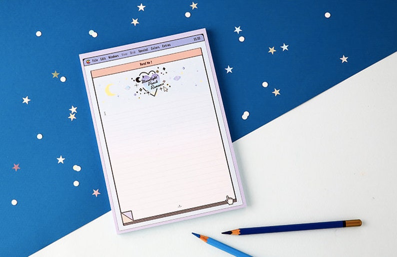 A5 Blue Moonlight Notepad Blue Notepads Memo Pad Stationery Scrapbooking Organize Christmas Gift Cute Notepad Kawaii Notepad