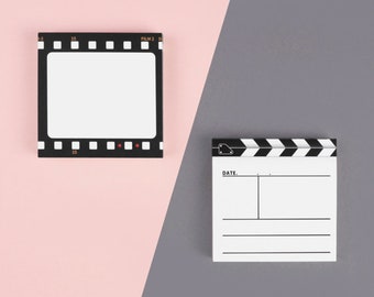 Movie Clapperboard Notepad / Film Notepads / 100sheets / Fun Notepads / Memo pad / Scrapbooking / Stationery / Sticky Note / Christmas Gift