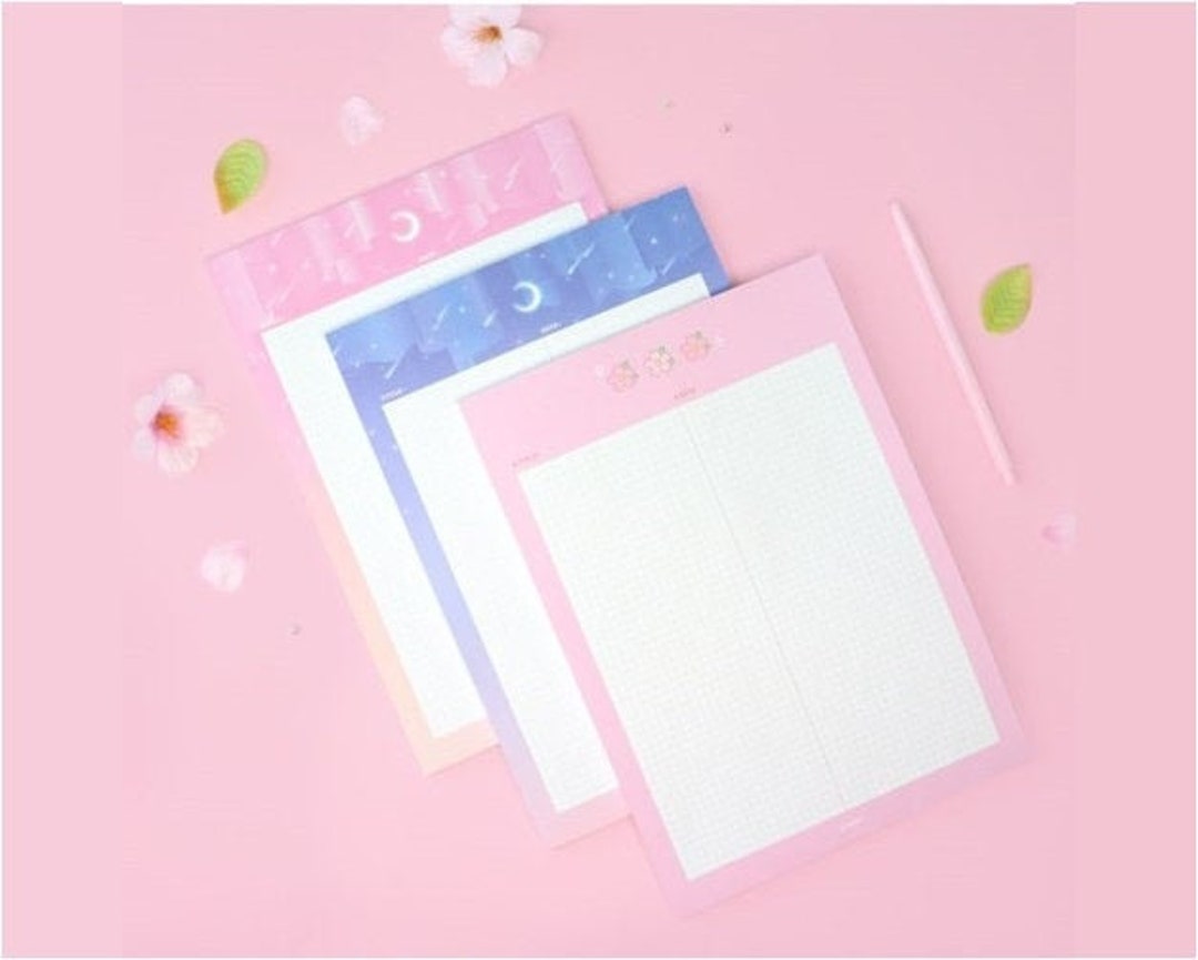 B5 Grid Notepads Ver.6 3types / Simple Notepad / Big Memo Etsy