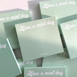 Memo Pad [Have a Mint Day] / Simple Memo Pad / Notepad / Stationery / Scrapbooking / Planner / School Supplies / Journal / dubudumo