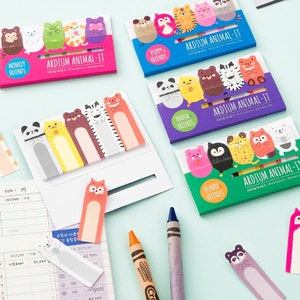 Sticky Note [Animal] / Animal Notepads / Personalized Notepad / Memo pad / Colorful Sticky note / Stationery / Scrapbooking /Panda Cat Puppy