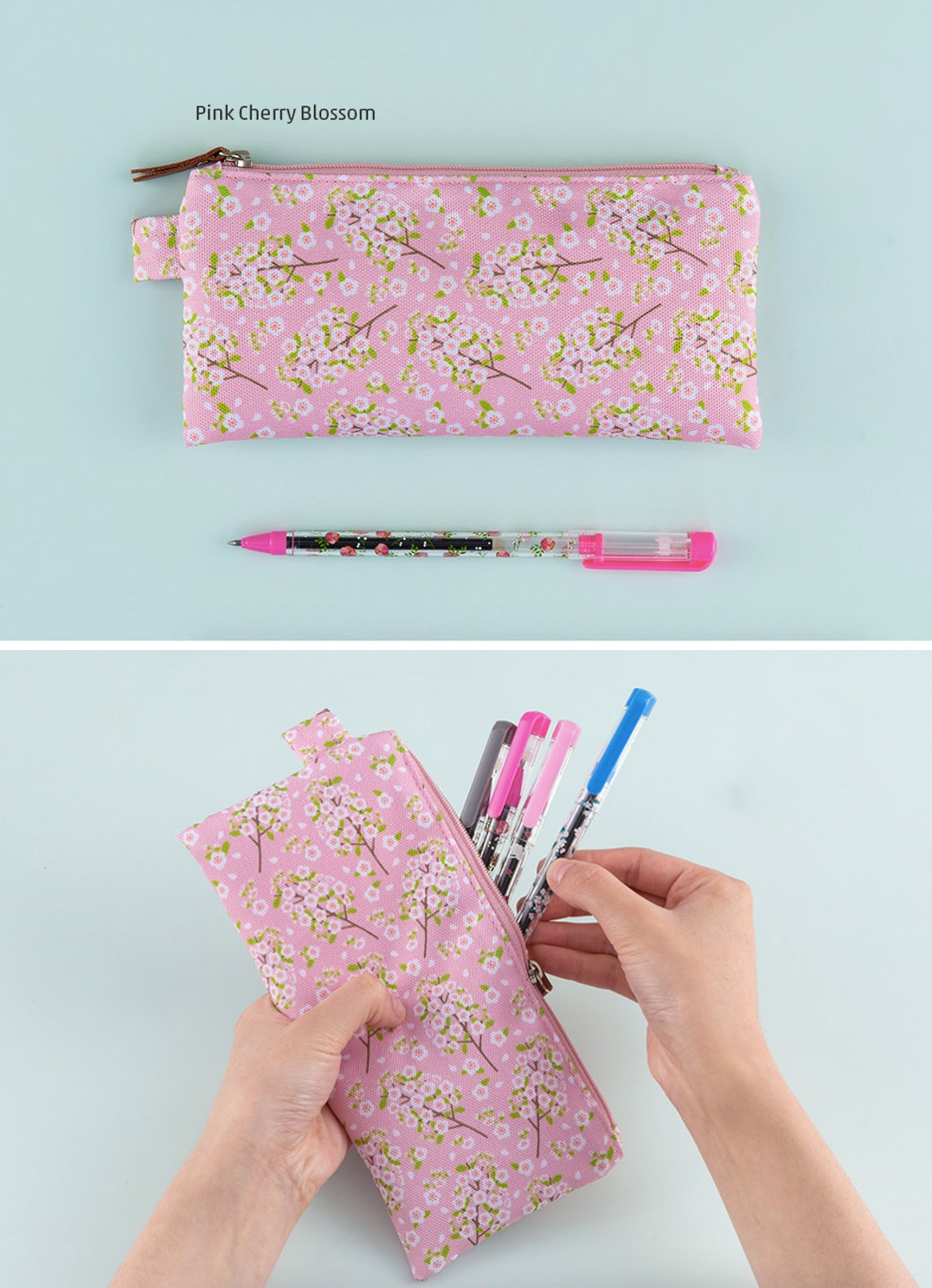 Cherry Blossom Pencil Case / Flowery Pen Case / Floral Pencil - Etsy