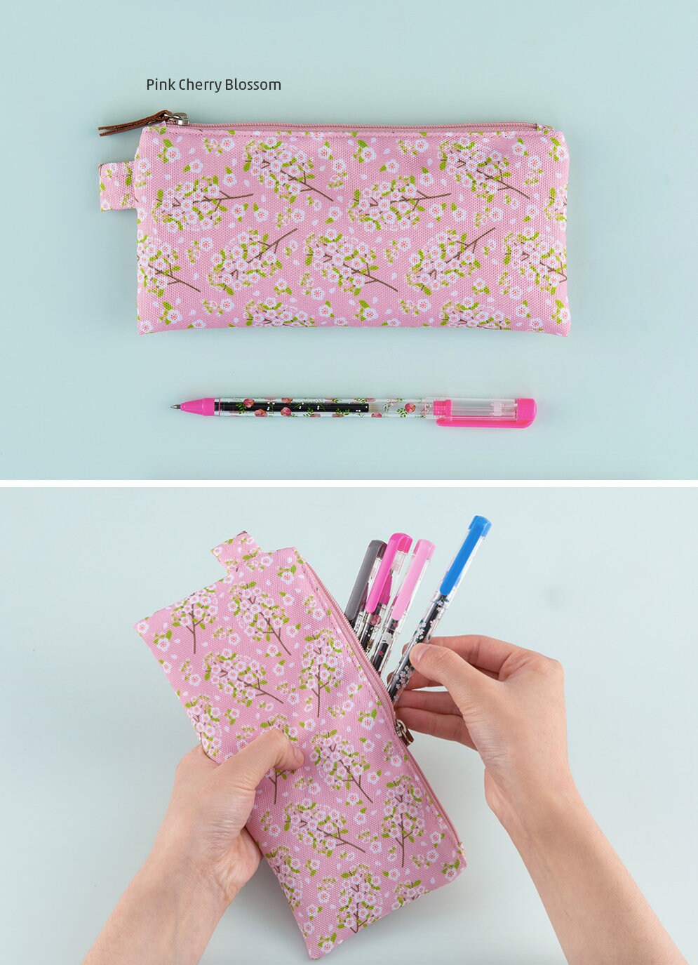 Floral Pencil Pouch, Flower Pencil Case, Stationery Case, Makeup Bag,  Makeup Cas