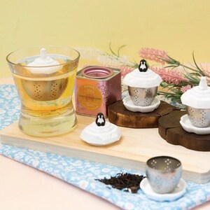 Penguin & Polar Bear Tea Infuser / Tea Cup / Tea Ball / Tea Strainer / Tea Ball Lover / Drink Accessories / Gift for Her, Women, Mom image 3