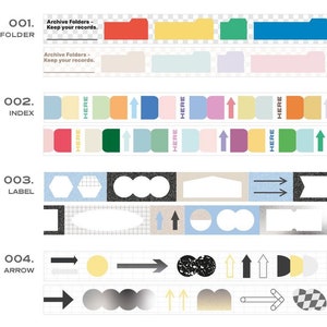 Washi Tape 15mm 4types / Shape Masking Tape / Scrapbooking / Decoration / Planner Stickers / Planner Tape / Journal Craft Supplies DIY image 9