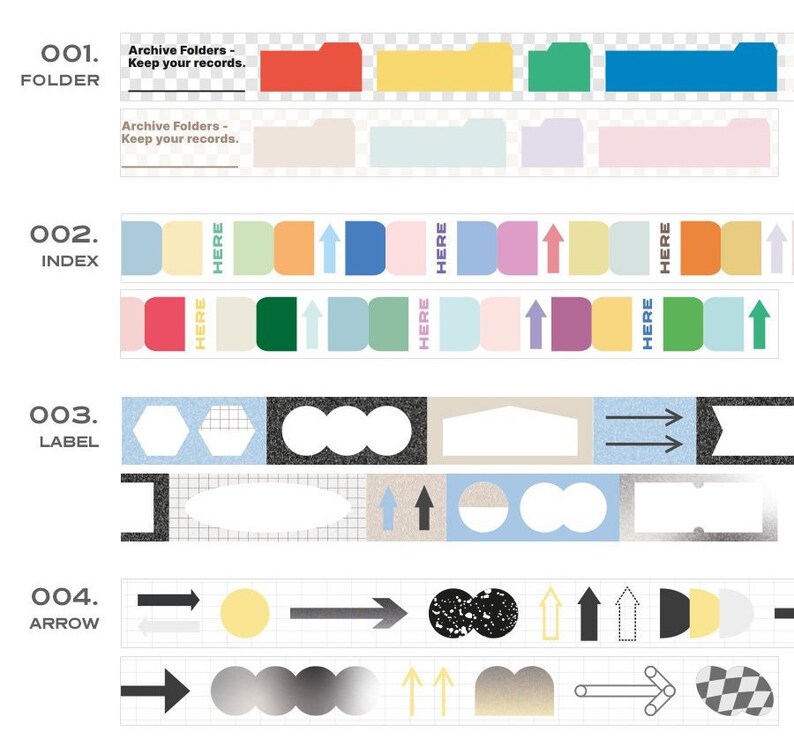 Ruban adhésif en Washi 15 mm 4 types / Masking Tape / Scrapbooking / Décoration / Autocollants pour agenda / Ruban adhésif pour agenda / Journal Fournitures créatives DIY image 9