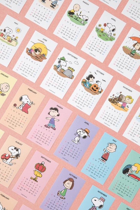 2024 Peanuts Mini Calendar Stickers / Desk Calendar / Simple Calendar / Snoopy  Calendar / 2024 Calendar / Calendar 2024 / Desk Accessories - Etsy