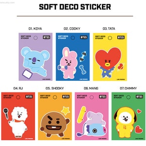 BT21 Deco Point Stickers / BTS Soft Stickers / Scrapbooking ...