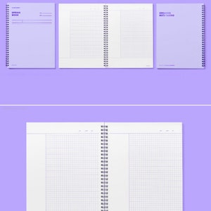 Spring Notebook L violet / Lined Notebook Grid Notebook - Etsy