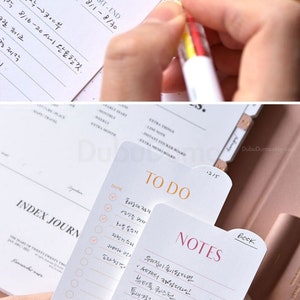 INDEX STICKY NOTES 20types / Bookmark Sticky Note / Notepads, Notepad, Memo Pad / Korean Stationery / Scrapbooking / School Supplies image 2