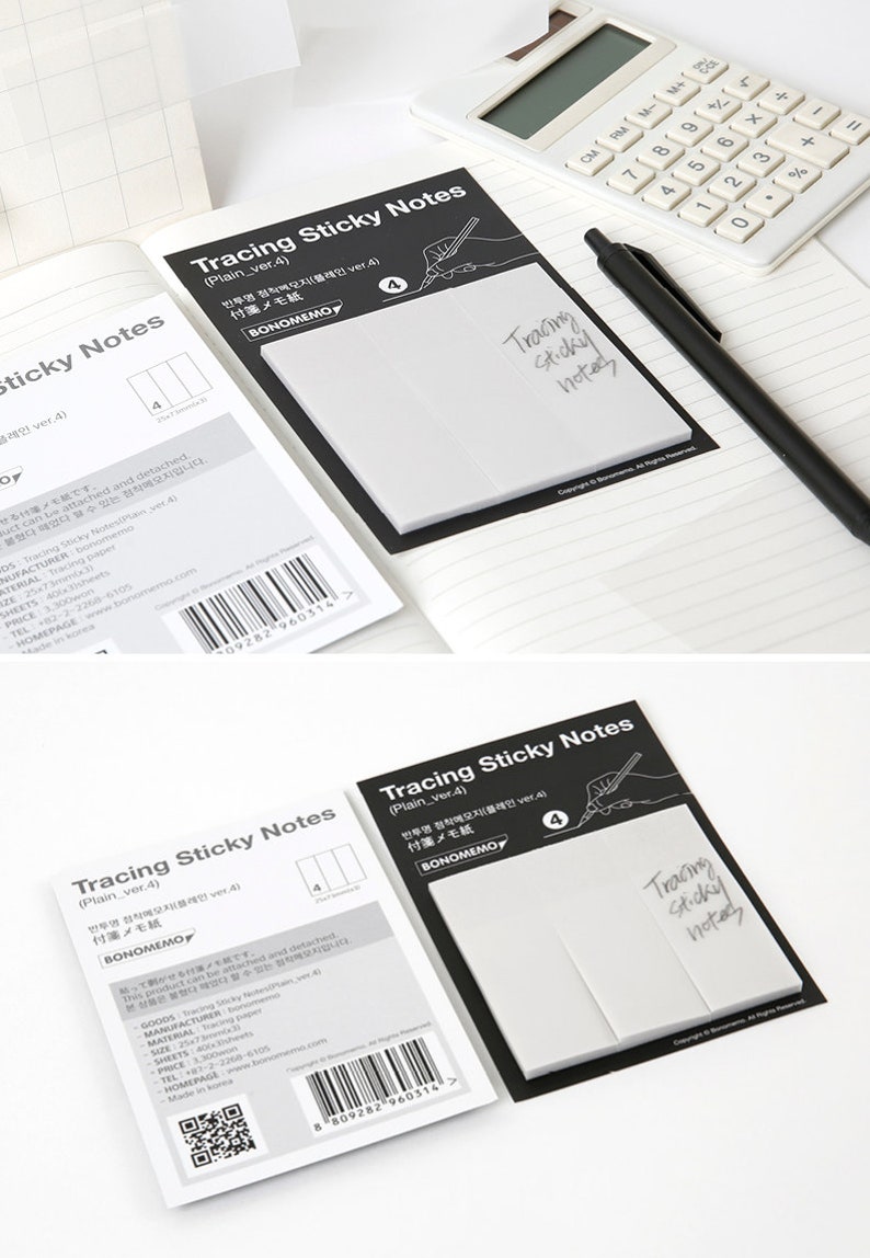 Tracing Paper Sticky Notes Board Type ver. 5 / Notepads / Etsy Canada