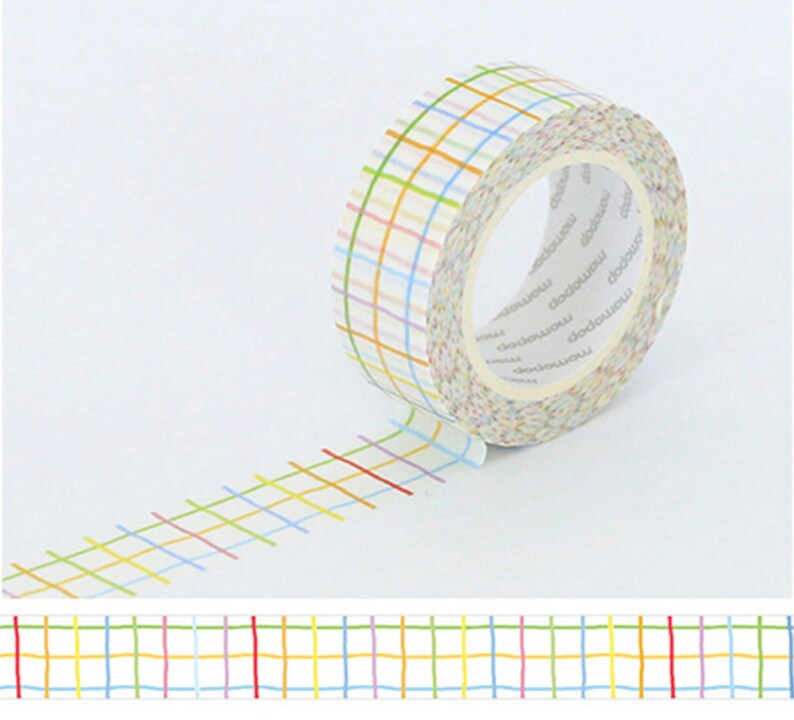 Check Washi Tape Rainbow / Crayon Masking Tape / Scrapbooking / Decoration / Planner Stickers / Planner Tape / Journal Craft Supplies image 6